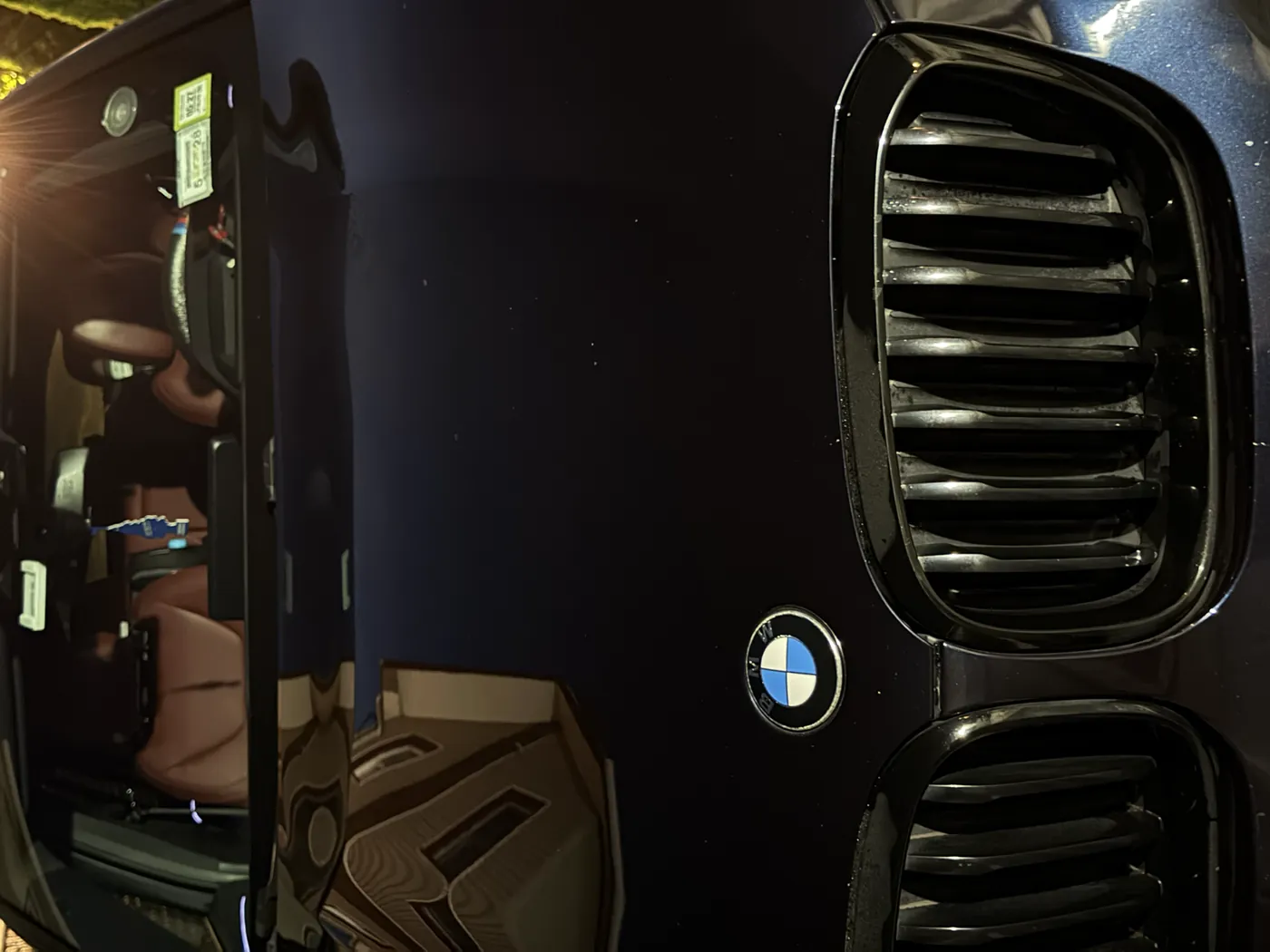 Parrilla de BMW negra brillante